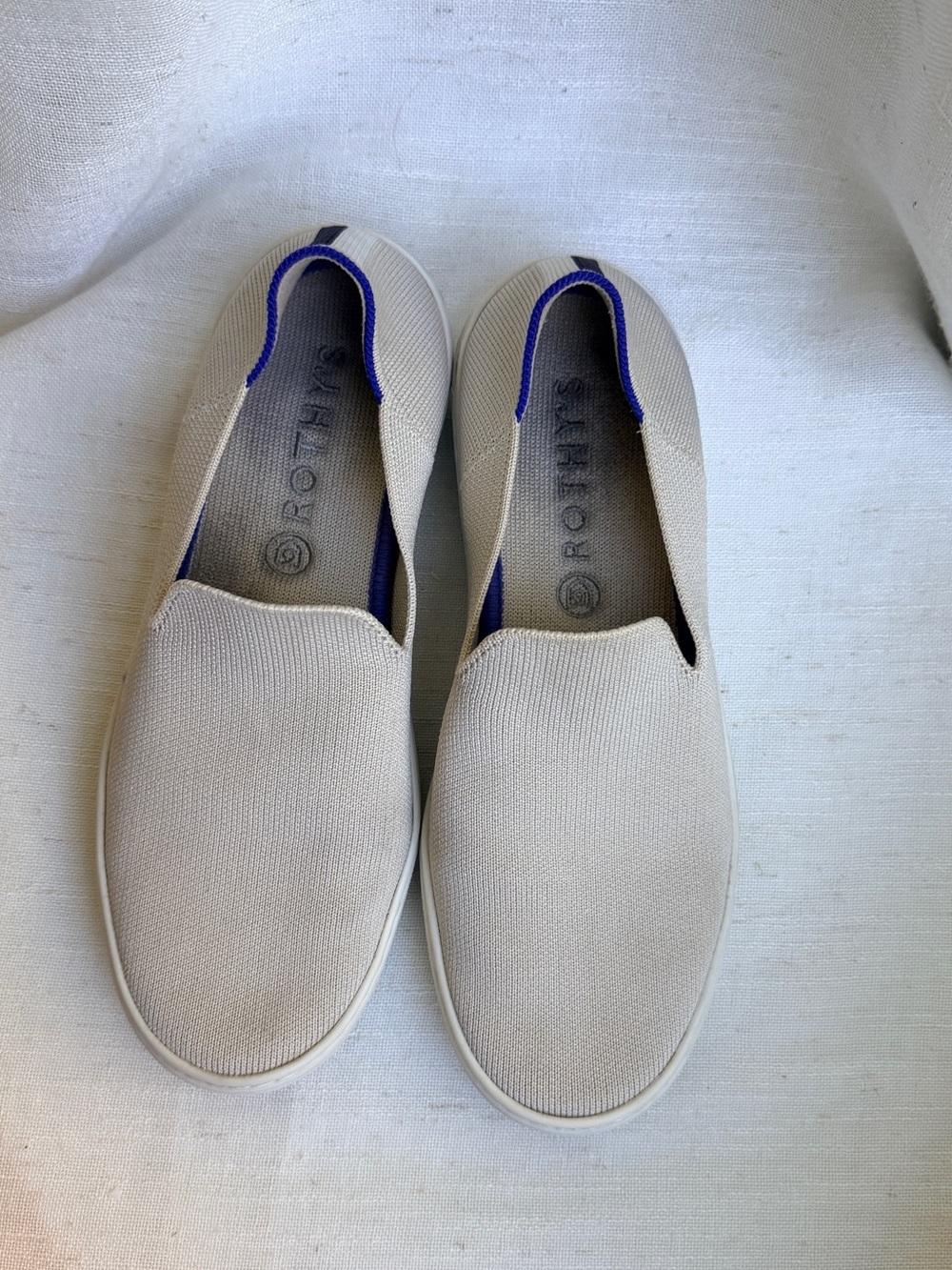 Rothy’s The Sneaker Sand Beige Slip On Shoes Size 8